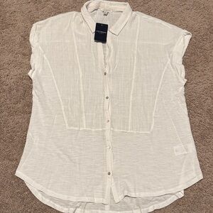 Lucky Brand Cream Button-Down Shirt
